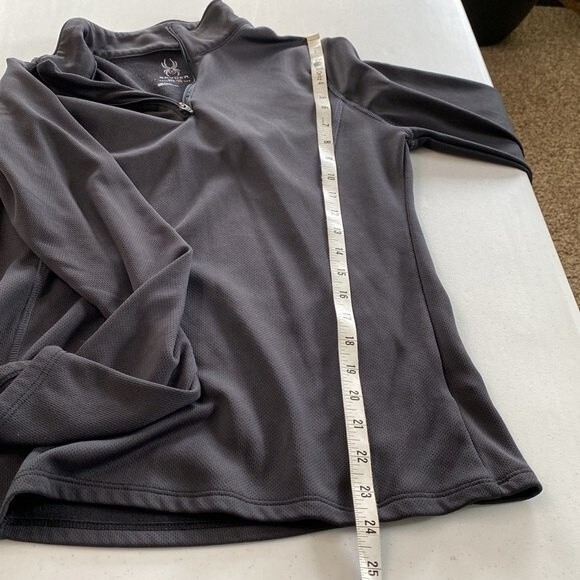 Spyder Base Layer 1/4 Zip Pullover Sweater Jacket Long Sleeve Fleece Lining - Picture 8 of 13